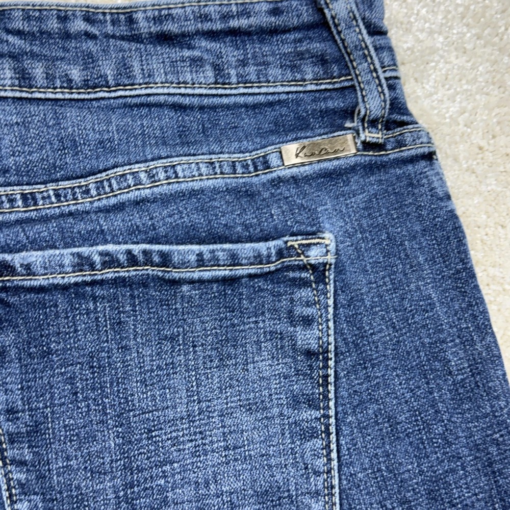 KanCan Jeans Juniors 11/29 Blue High Rise Distressed Straight Raw Hem Denim - Picture 5 of 10